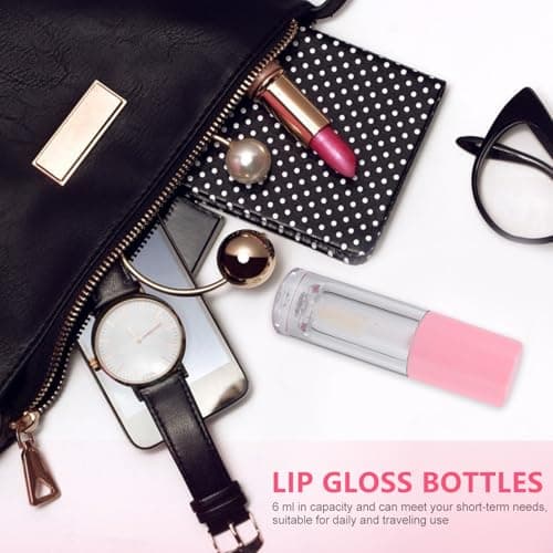 10 Pack 6ml Pink ABS Brush Lip Gloss Tubes for Boys and Girls — view 6