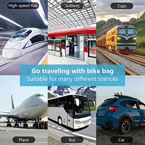 Kuzinoy Folding Bike Bag 26 inch, Bicycle Travel Bag Waterproof Bike Case for Air Travel, Car, Shipping (26inch) — view 5