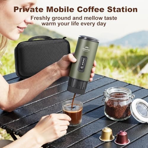 GVODE Portable Coffee Machine with Battery, 20 Bar Espresso Machine 3-in-1 — view 5