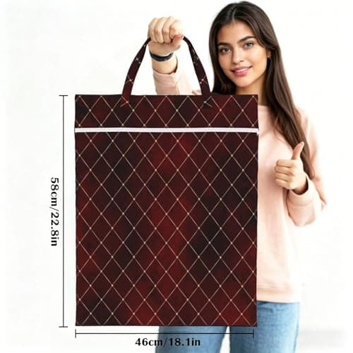 Fancy Burgundy And Gold,Travel Dirty Laundry Bag Foldable Dirty Clothes Bag Durable Storage Bag — view 3