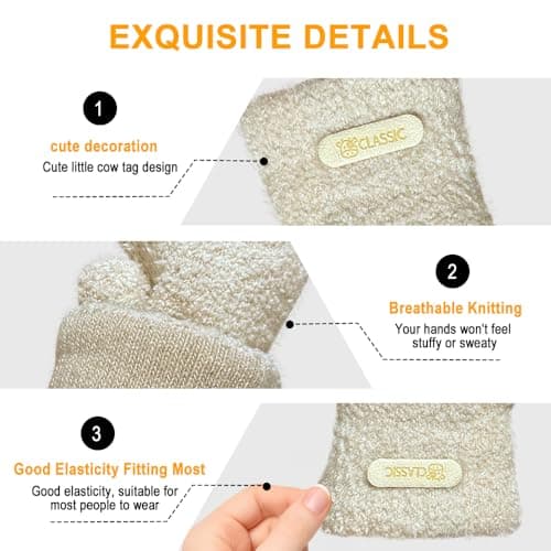 Winter Gloves for Women Arctic Velvet Mittens Thick Fleece Thermal Gloves — view 4
