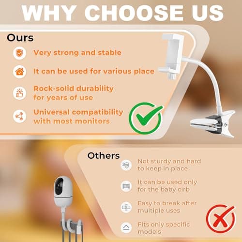 NozlaID Baby Monitor Holder, Universal Baby Monitor Stand for HelloBaby — view 6