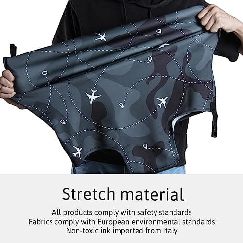 OrgaWise Elastic Travel Luggage Cover Suitcase Cover for 22-32 Inch Suitcase Protective Cover with Zipper, with a Luggage tag, L(26-28 Inch) — view 5