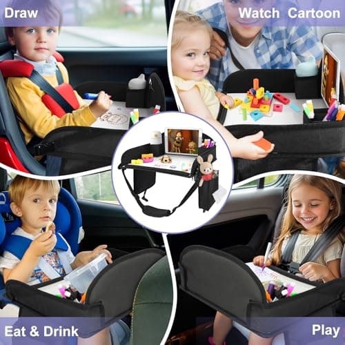 INFANZIA Kids Travel Tray for Car, Car Seat Tray with Markers for Kids — view 2