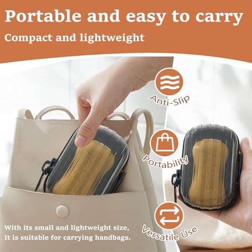 JIANGLAI Soap Dish Holder with Lid, Zipper Clip Leakproof Waterproof Travel Soap Case with Drainage, Portable Sealed Shower Soap Box, Perfect for Bathroom Shower, Travel, Camp, Gym, Outdoor, 2 Pcs — view 4