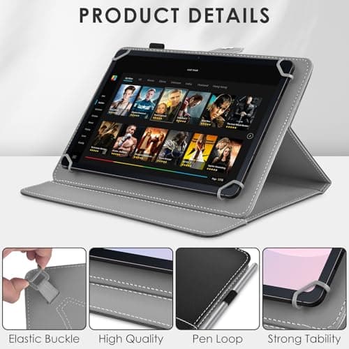 KATUMO Universal Folio Leather 12-13 inch Tablet Case, Black — view 4