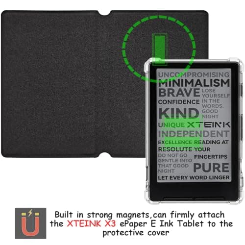 Case for XTEINK X3 3.7" Pocket E-Ink eBook Reader Cover (Green) — view 3