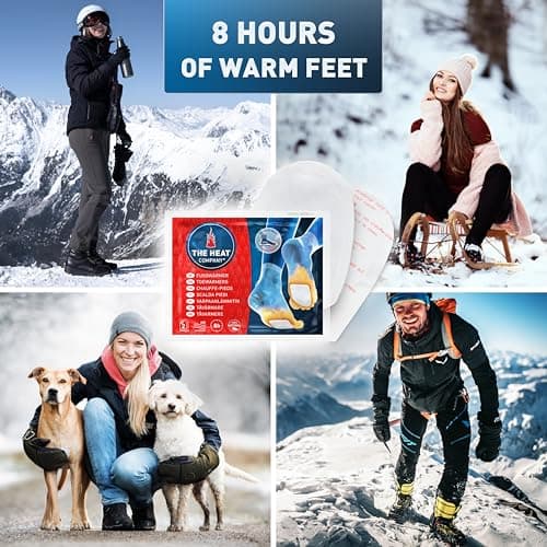 THE HEAT COMPANY Foot Warmer - 40 Pairs - EXTRA WARM - Adhesive - Foot Warmers - 8 Hours Warm Feet - Instant Heat - Air Activated - Purely Natural — view 4