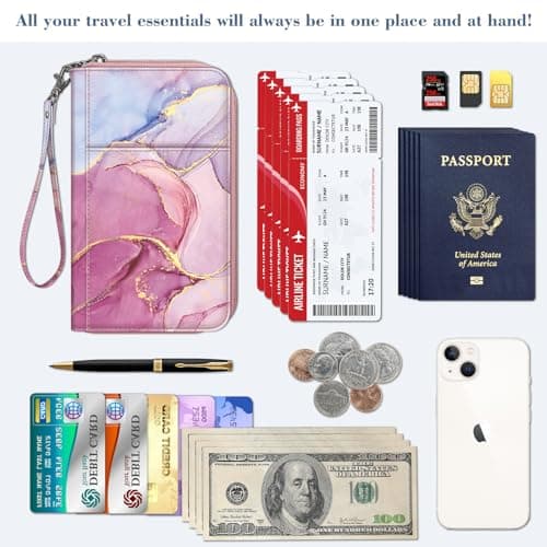 FINTIE Passport Holder Travel Wallet for Family — view 5