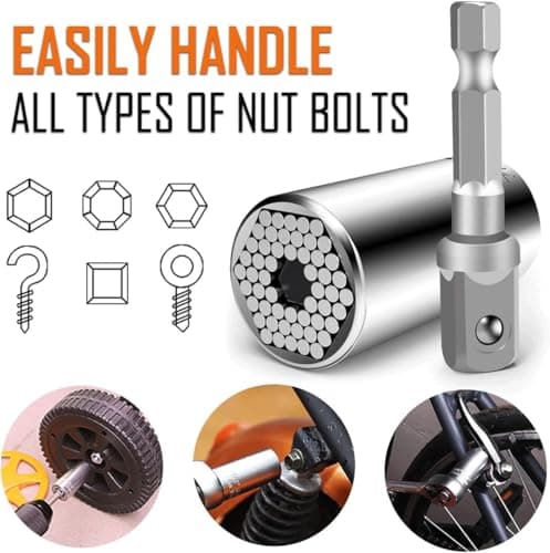 Universal Socket Set, Multi-Function Socket Tool with Drill Adapter — view 4