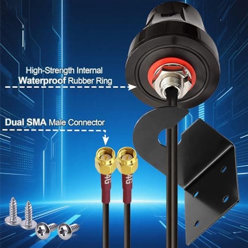 Bingfu 4G LTE Antenna Outdoor SMA MIMO Aerial Fixed Bracket Wall Mount — view 4