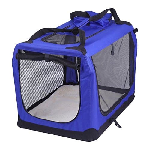 Petbarn Portable Soft Fabric Pet Carrier Folding Dog Cat Puppy Travel Transport Bag (Extra Large, Blue) — view 2
