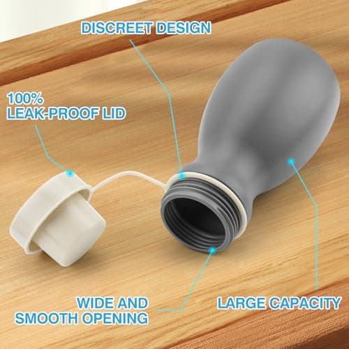 Urinal Bottles for Men with Spill Proof Glow Lid: 900 mL Pee Bottle for Men — view 3