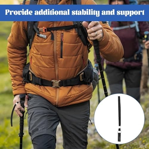 12 PCS Walking Stick Wrist Straps,Black Walking Stick Strap Wrist,Essential Wrist Loops for Walking Stick Accessories, Walking Stick Holder Wrist Strap for Enhanced Support,Gifts for Elderly — view 6