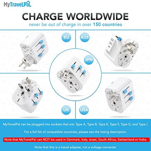 MyTravelPal Pro Worldwide Travel Adapter USB-C | UK Safest Plug Adapter — view 2