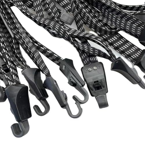 Motorcycle Luggage Strap - Strong Shelf Tie Rope with Hook, Lightweight Practical Bunge Strap | Safety Tag Binder for Suitcase Cargo Bundle Rack Mount Touring Utility Packing — view 4