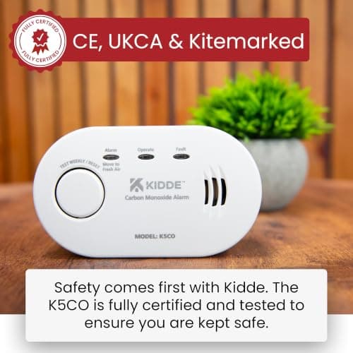 Twin Pack Kidde 5CO Battery Powered Carbon Monoxide Alarm and Detector - 10 Year Sensor Life with AA Batteries — view 4