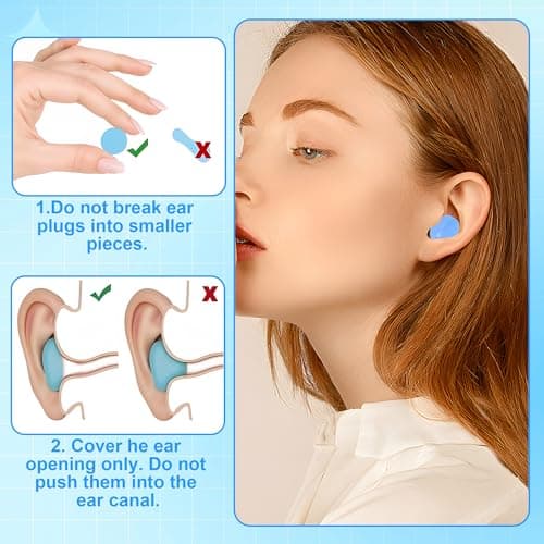 12 Pairs Silicone Ear Plugs for Sleeping, 27dB Noise Cancelling & Waterproof - Reusable Soft Earplugs for Sleep, Swimming, Travel, Concerts - Comfort Fit for Side Sleepers & Travelers — view 3