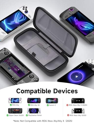 JSAUX Carrying Case for Steam Deck/ROG Ally, Hard Shell Travel Case — view 2