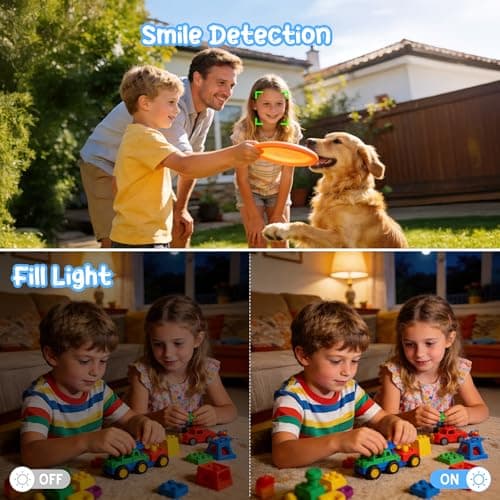 Digital Camera 1080P 44MP Vlogging Camera for Kids Teens, FHD Compact Portable Photo Camera with 2.4" Screen 16X Zoom, Anti-shake Mini Camera for Beginners Students Boys Girls-Black (No SD Card) — view 4