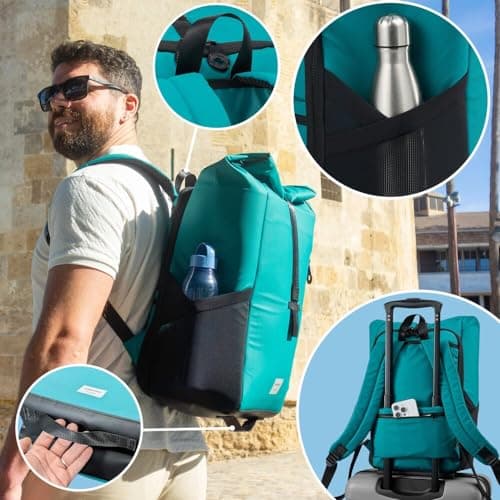 Cabin Max Ryanair Cabin Bag Underseat Hand Luggage Travel Backpack 40x20x25 — view 6