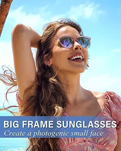 Myiaur Polarised Sunglasses Women Trendy Mirrored for UVA UVB Protection — view 2