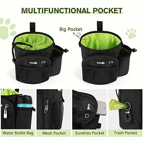 pecute XL Dog Treat Pouch with Water Bottle Holder,Multiple Pockets — view 6