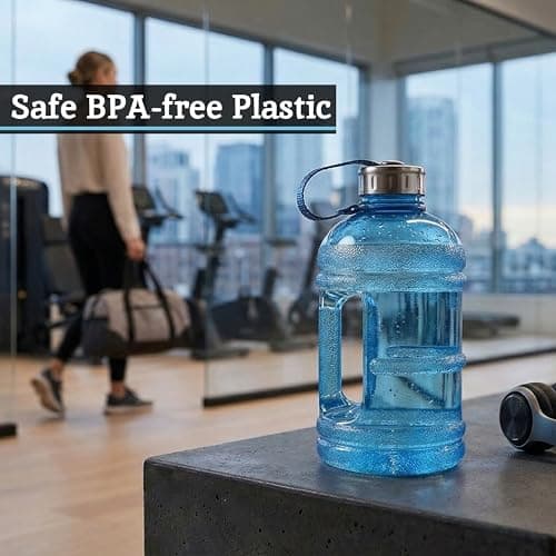 Premier Housewares Versatile Blue 1500ml Sports Drinking Bottle | Ergonomic Handle Sports Drinking Bottle For Gym | BPA Free Water Bottle For Travel | Spacious Water Bottle — view 3