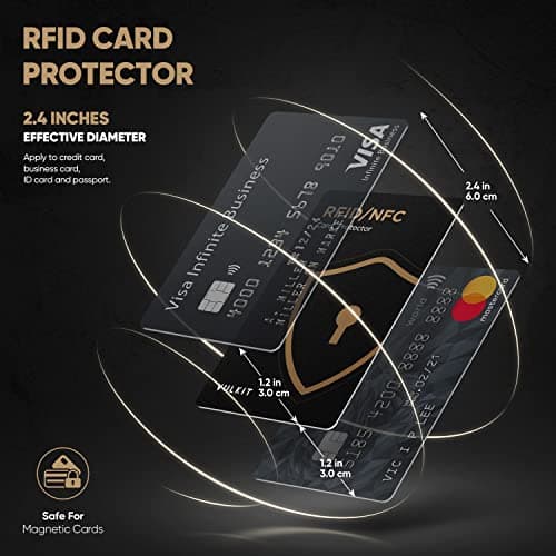 VULKIT RFID/NFC Blocking Cards - 4 Pack, Ultra Thin Credit Card Protector, Contactless Cards Protecor, Premium NFC Blocker, for Credit Cards, ID Cards, Passports, Wallet — view 3