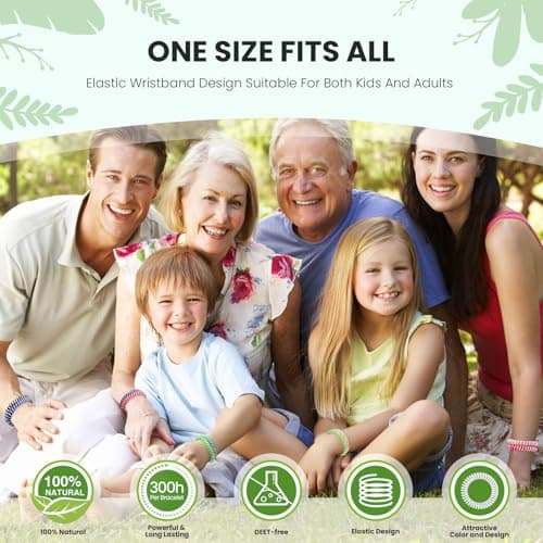 Asddage Mosquito Repellent Bracelet 12 Pack, DEET-Free, Natural Plant Oil — view 5