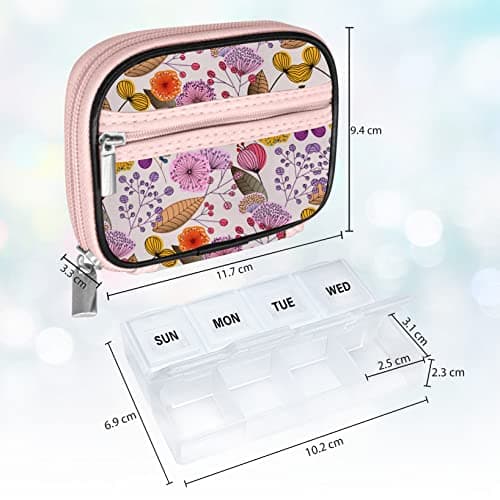Serfeymi Weekly Pill Box Organiser Travel Tablet Medicine Organiser 7 Day — view 2