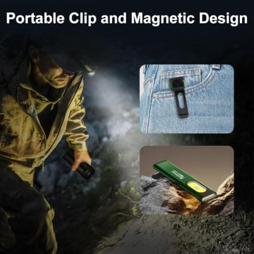 flintronic Mini Torch, USB C Rechargeable Small Torch, Green — view 6