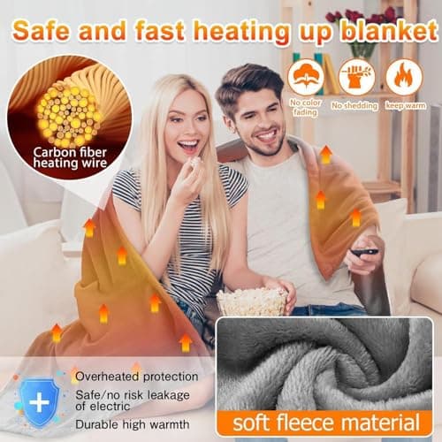 Heated Sleeping Bag Liner, Rechargeable Sleeping Blanket, Adjustable Thermal Layer, Portable Warm Mat, 3 Adjustable Temperature Levels with 6 Heating Zones, for Hiking Outdoor Picnic Travel — view 2