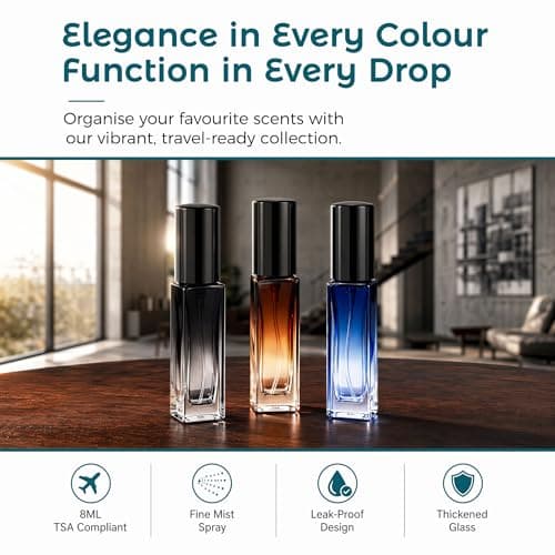 Aieino 5PCS 8ml Travel Perfume Atomiser Refillable Glass Perfume Bottle — view 4