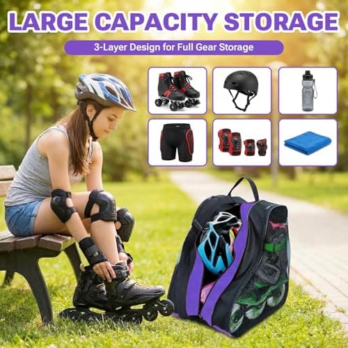 WZHHDM Roller Skate Bag, Ice Skate Bag Unisex, Figure Skating Skate Bags — view 4
