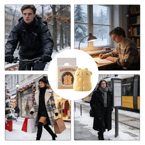 Kids Rechargeable Hand Warmers | 3 Levels Cute Bear Magnetic Long Lasting Outdoor Heater,Kids Hand Warmers | for Winter Indoor Home School Offices Work Skiing Hiking Walking Commuting Daily — view 4