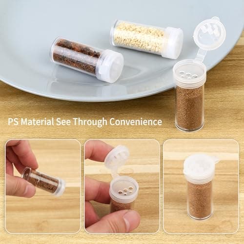 12pcs Mini Travel Salt and Pepper Shakers Set Mini Plastic Pepper Shakers — view 4