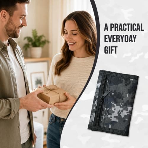 Camouflage Wallet, Tri Fold Wallet, Men's Compact Travel Card Holder — view 6