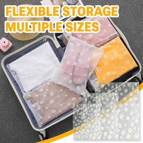 18Pcs Reusable Ziplock Bags, Storage Bags for Clothes, Travel Shoes Organiser Pouches, Waterproof Zip Lock Bags, 3 Sizes — view 6