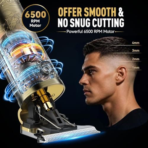 Solati Beard Trimmer for Men, Professional Hair Clippers & Electric Shaver Grooming Kit, Precision T-Blade Cordless Hair Trimmer with LCD Display Mens Gifts — view 5