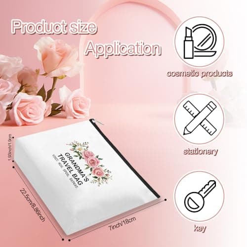 Grandma Mothers Day Presents Grandma Gifts for Grandma Birthday Gifts Great Grandmas Gift from Granddaughter Granny Gift from Grandchildren Grandmas Christmas Presents Cosmetic Bag for Women — view 2