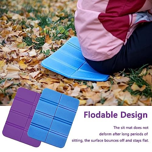 Folding Sit Mats Portable Waterproof Hiking Seat Pad forCamping Outing,2pcs — view 4