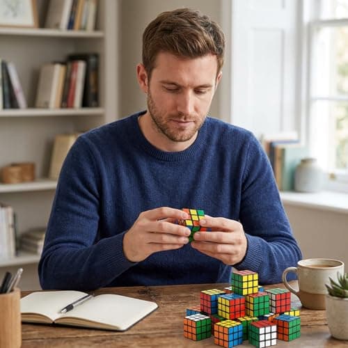 20 PCS Mini Rubix Cube 3x3 Puzzle Set, Portable Mini Puzzles for Party Bags and Travel Entertainment, Compact Educational Brain Teaser for Office and Classroom Activities — view 6