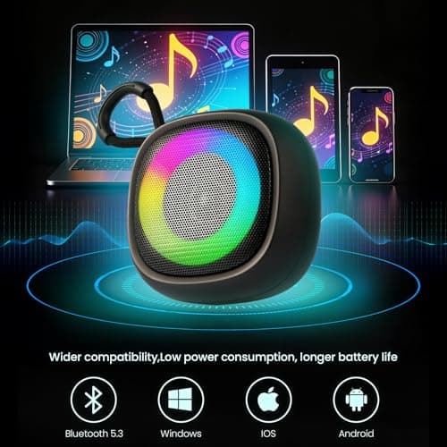 Zenbanzer Portable Bluetooth Speaker with Phone Stand, Gifts for Men Women, Cool Tech Gadget for Men, Bluetooth 5.3 & TF Card Speaker, Ideal for Dad Mom Husband Boy — view 2