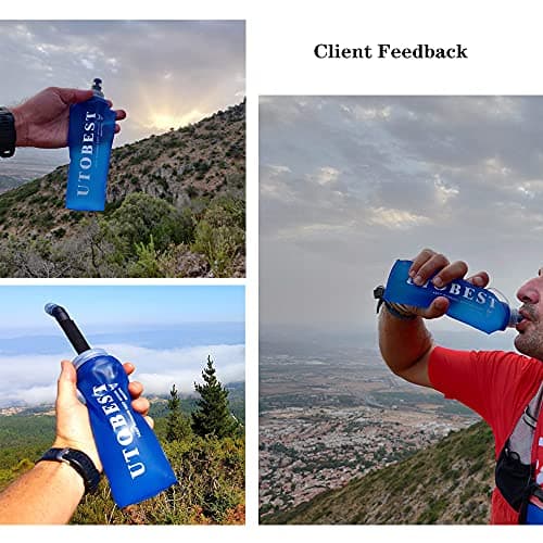 UTOBEST Running Water Bottles 250ml, Collapsible Soft Flask — view 4