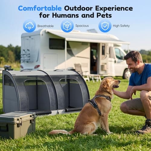 Foldable Pet Car Carrier Bag 100×50×50cm, Dual-Compartment Dog Car Seat for 2 Cats/Medium Animals, Breathable Mesh Pet Travel Crate with 4 Side Doors/Storage Pocket, Collapsible Portable Pets Carrier — view 6