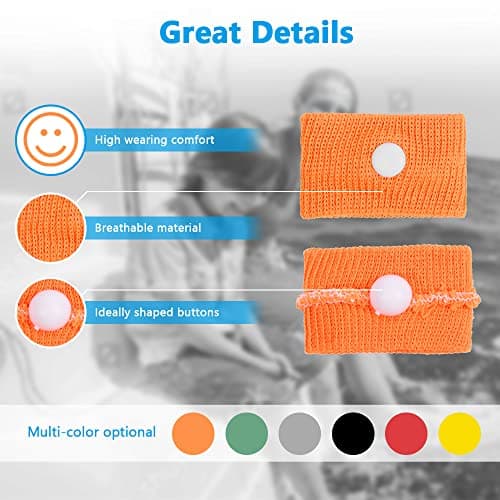ACWOO Motion Sickness Wristbands, 6 Pairs Natural Sickness Bands for Kids & Adults, Anti-Nausea Wristbands for Car Sea Sickness, Relief Wristbans for Sea Flying Travel — view 5