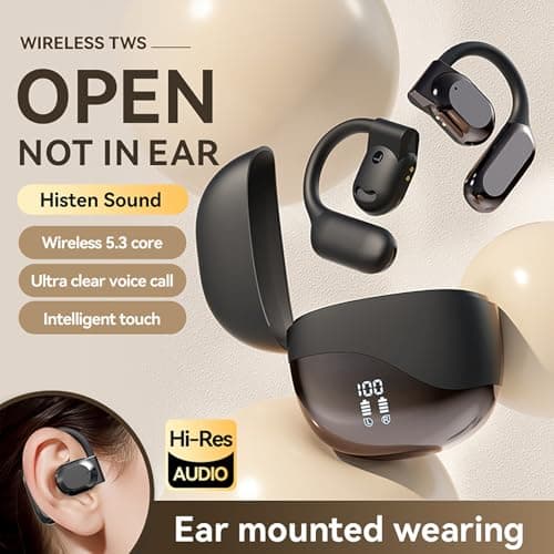 Ai Translating Earbuds Personalized Custom Photo Text Name Wireless Bluetooth Headset Translate earbuds Real Time for Android iOS, 144 Languages Translator for Business/Travel/Study Abroad (BK) — view 5