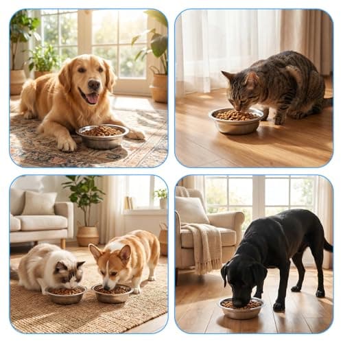 Matwsec 2PCS 13cm Stainless Steel Dog Bowls Small Dog Food Bowl — view 6