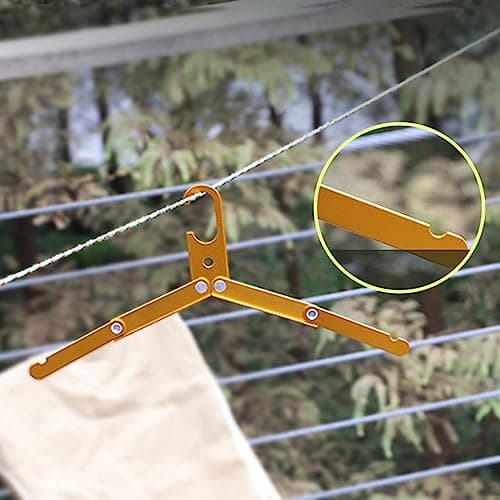 Metal Sturdy Folding Hanger for Wet Clothes Space Saver Travel Accessories for Camping Cruise Hotel Travel Drying Camping — view 3